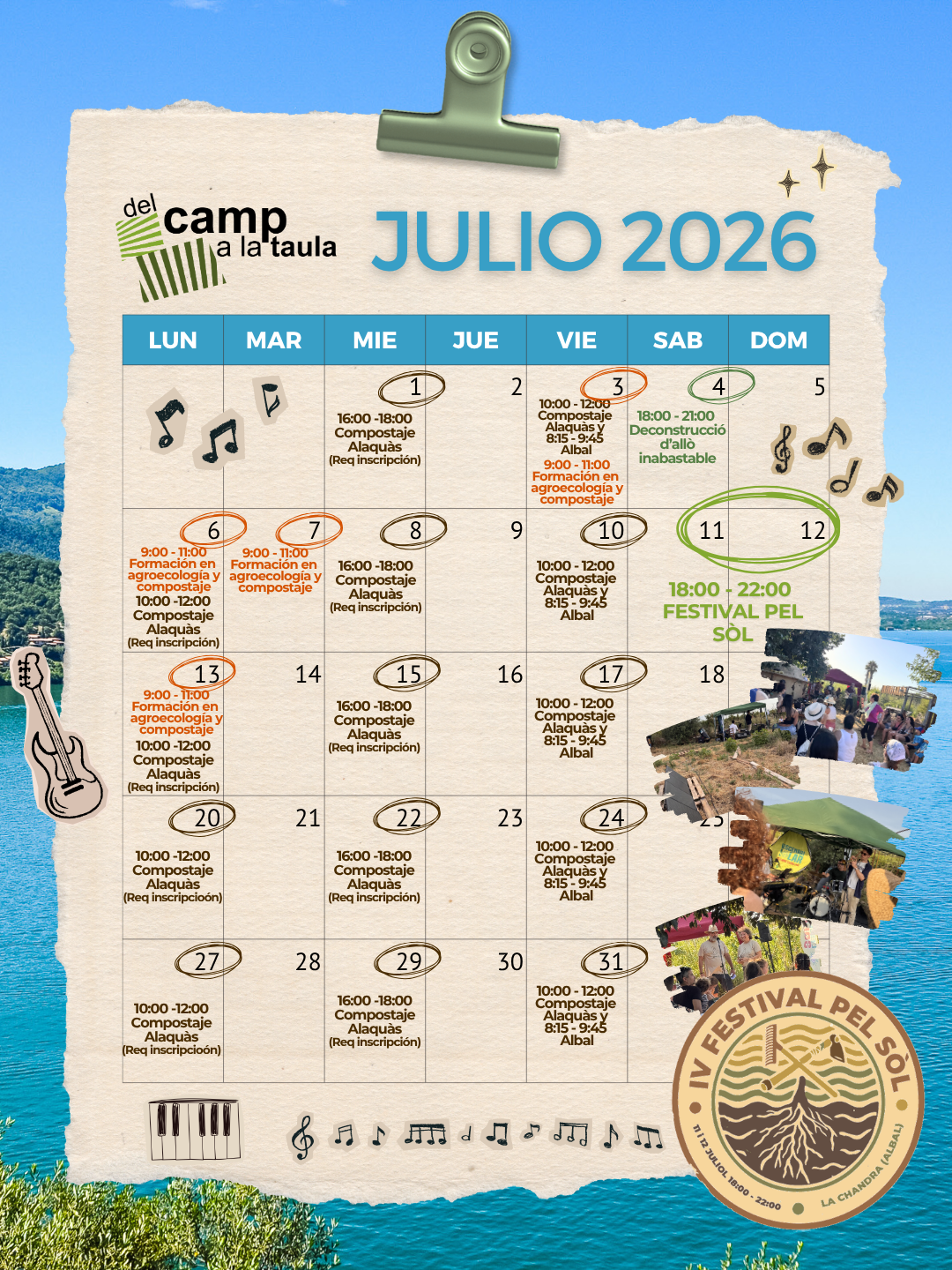 Calendari Juliol 2026 Calendari Juliol 2026